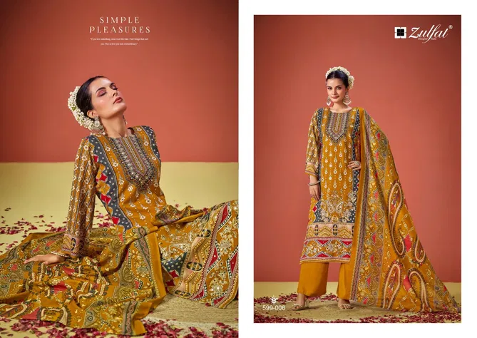 Aayat Vol 6 By Zulfat Fancy Printed Dress Material Surat Wholesale Market